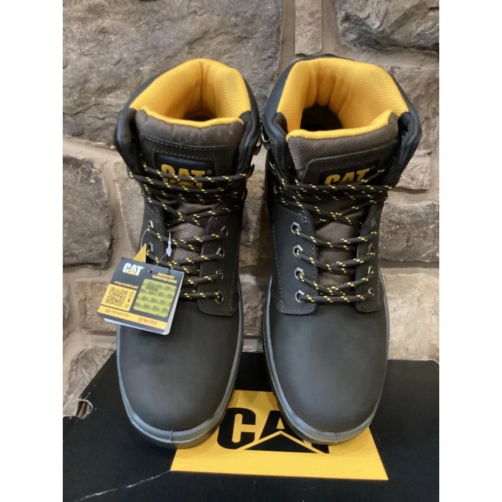 Caterpillar Striver ST Mens Size 9.5 Steel Toe Work Boots Brown Leather New